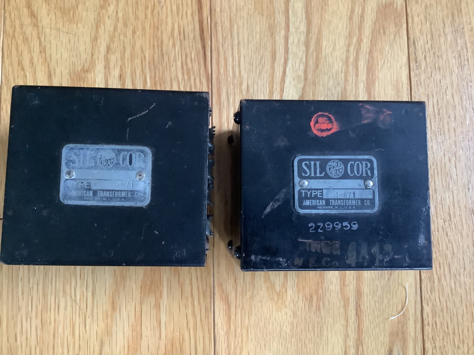 Pair Amertran Silcor J-871 Single ended or p/p Output Transformer 4k /5k