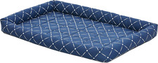 40236-BLD Quiet Time Couture Ashton Bolster Pet Bed, Intermediate Dog/36, Blue,