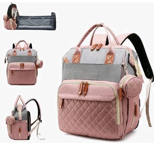 Diaper Bag Backpack Changing Station Waterproof 3 In 1 Foldable Changing Station-image