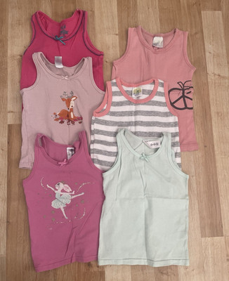 dopodopo Orto Tchibo Mädchen Trägershirt Set mehrfarbig Tiere Gr. 98/104