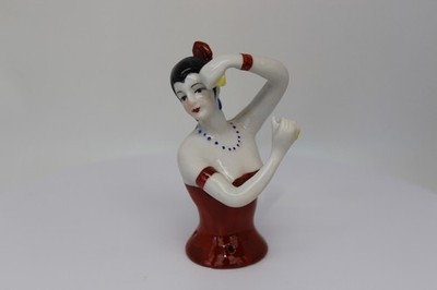 Teepuppen Flamenco Sexy Half Doll Pincushion Arms Away Spanish Style Art Deco St