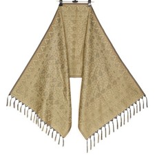 Long Stole Indian Art Silk Woven Banarasi Soft Dupatta Cream