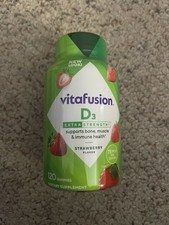 2PK Vitafusion Vitamin D3 75 mcg Bone  Immune Support Strawberry Gummies 120ct