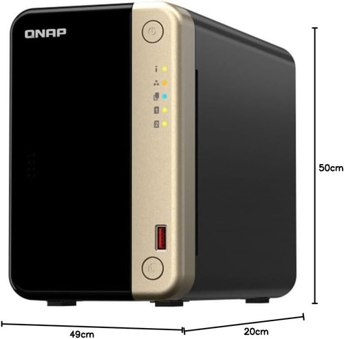 QNAP TS-264-8G 2-Bay, Intel Quad-core CPU, 2 x M.2 Slots, 2.5GbE Desktop NAS, - Afbeelding 2 van 3