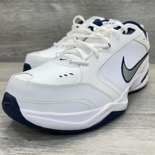 Nike Air Monarch IV Men's Size 11.5 4E Training Shoes White Blue 416355-102 NWOB