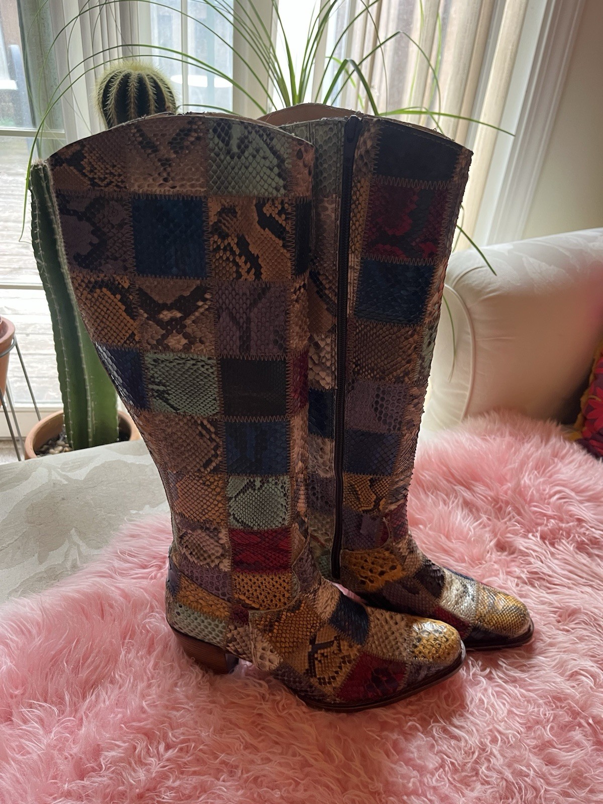 Vintage Patchwork Sendra Boots 40 9 Deadstock Spe… - image 4