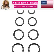 316L Stainless-Steel Piercing-Ring Hinged Nose-Rings-Hoop : 20G 18G 16G 14G W...