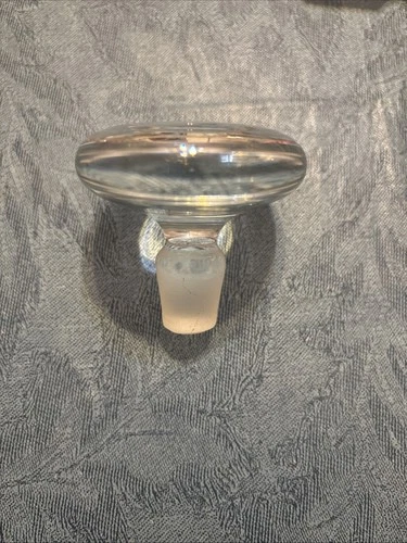Clear Blenko Glass Decanter Stopper, 563 Barbell Decanter