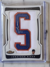 Jonathon Niese 2009 Topps Finest Autograph Letter S Patch Card  162/285