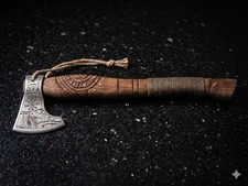 HAND FORGED Carbon Steel Hatchet VIKING Axe Battle Ready Throwing Axe, WAQX-8