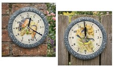 British Birds Terracotta Garden Clock Indoor/Outdoor Choice of 2 Design 