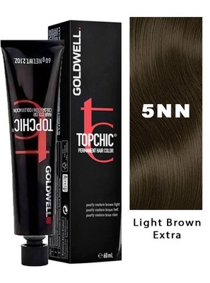 Goldwell Topchic Permanent Hair Color 5N, Light Brown, 60ml