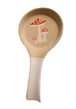 Cottage Core Mushroom Spoon Rest Prima Design 9" Kitchen Utensil Holder 