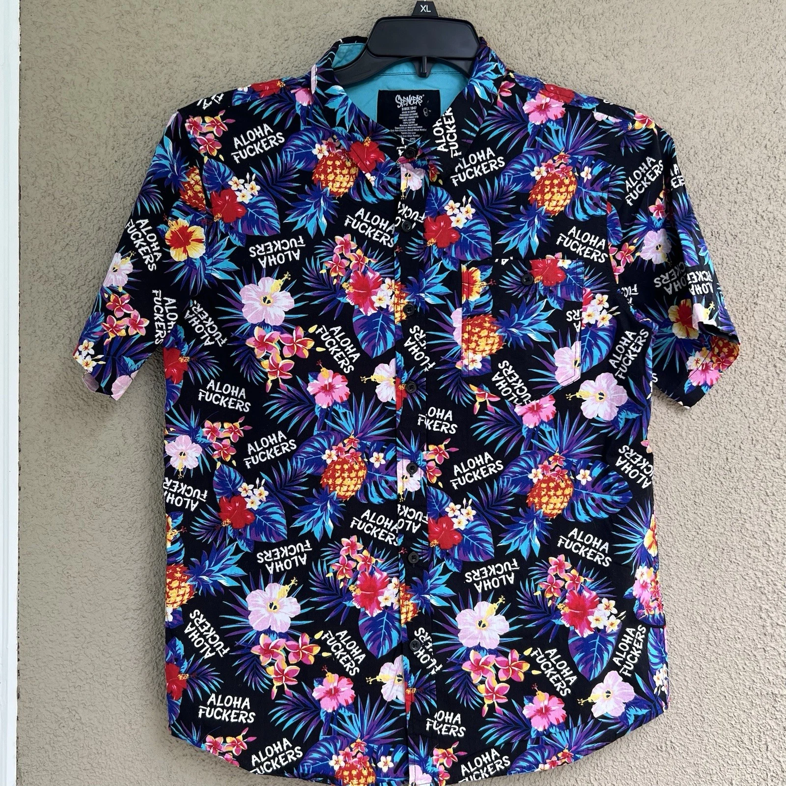 Spensers Men’s Aloha Shirt Multicolor Size Small