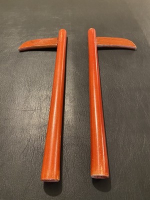 Pair Wood Sickle Martial Arts Training Tool