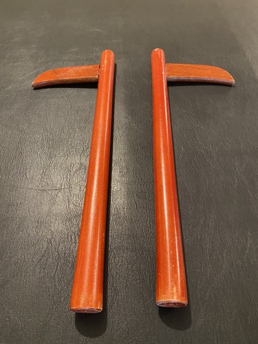 Pair Wood Sickle Martial Arts Training Tool