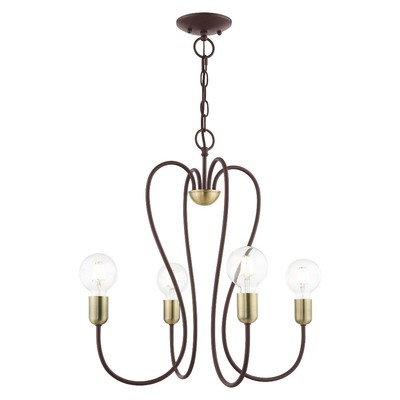 Lucerne - 4 Light Chandelier in New Traditional Style - 20 Inches wide by 21.5