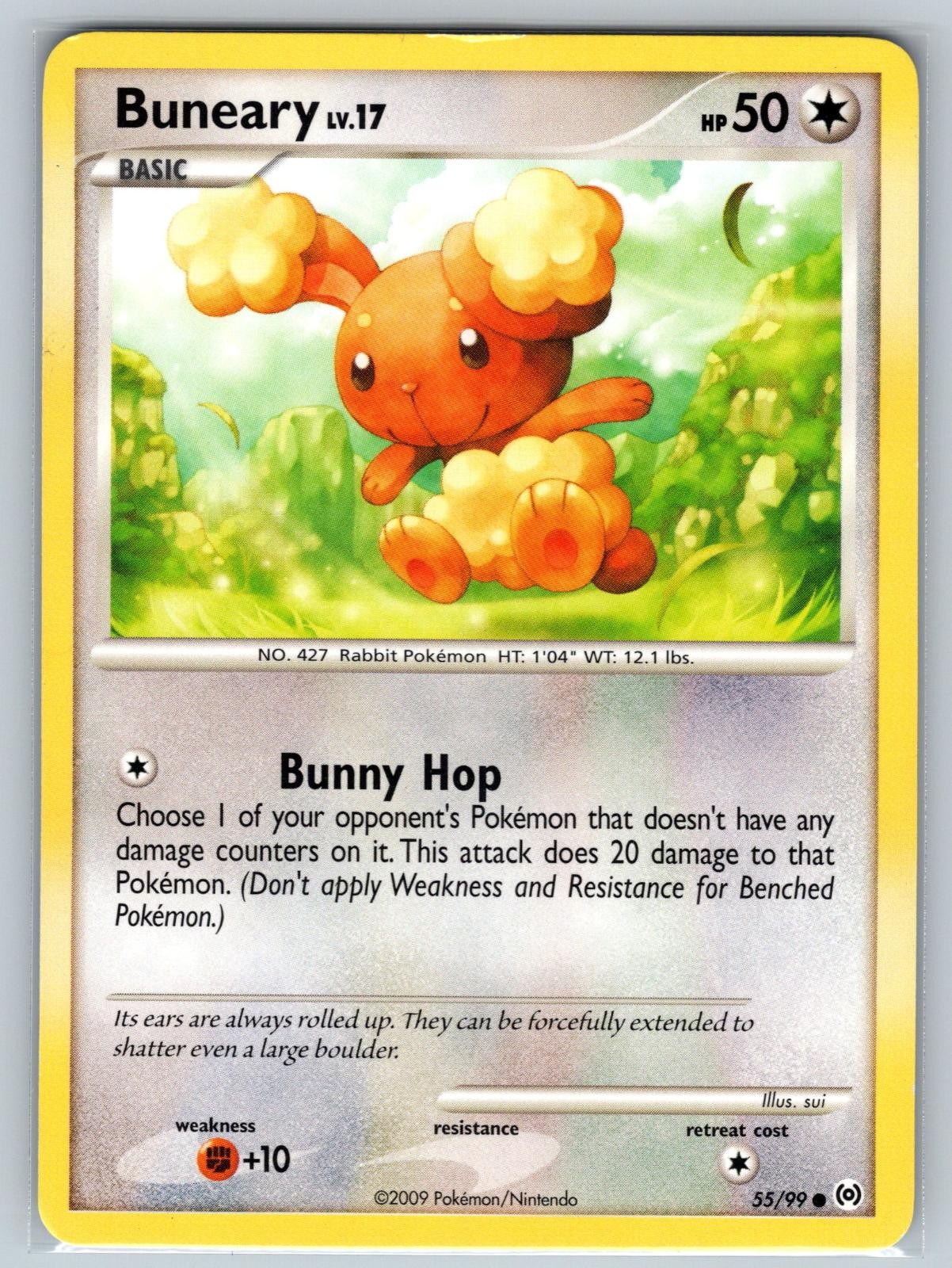 Buneary 55/99 Common Arceus Pokemon Moderately Played