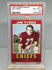 1974 Wonder Bread - Jim Tyrer #23 Graded PSA 8.5 Kansas City Chiefs Topps