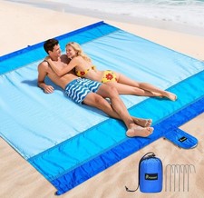 Beach Blanket Waterproof Sandproof, 108" X 120" Extra Large Beach Mat with Bag