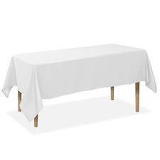 Lann's Linens 60 x 102 Inch Rectangular Tablecloth, Washable Polyester Fabric...
