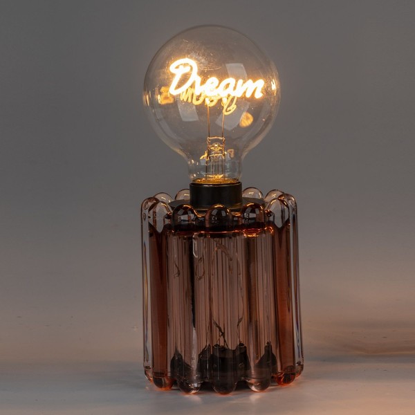 LED Deko Licht, Tischlampe Dream H. 21Cm Aus Glas Mit Timer Formano W25-image