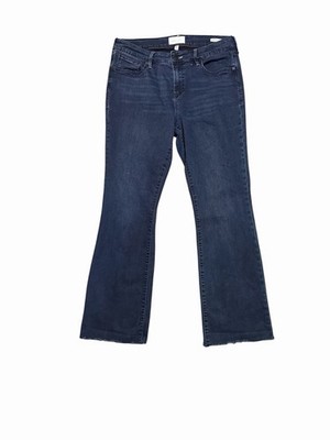 Dear John Jaxtyn Boot Cut Jeans Raw Hem Size 31 Dark Wash Stretch 