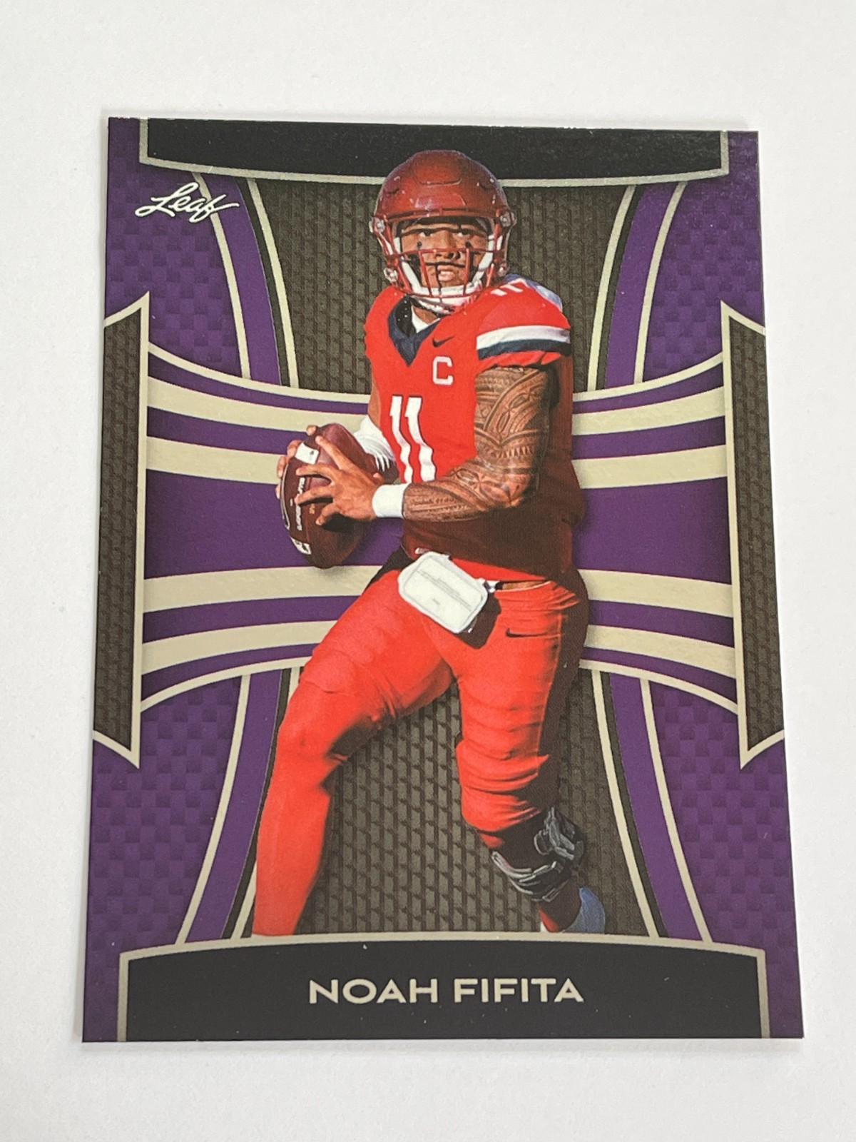 2025 Leaf Metal Arizona Noah Fifita Purple Foil #B-136