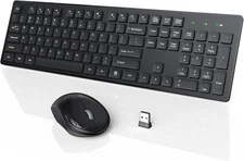 Wireless Keyboard and Mouse Combo K301 M301 USB Receiver Black
