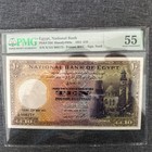 1951 Egypt, National Bank 10 pounds pick# 23d PMG 55