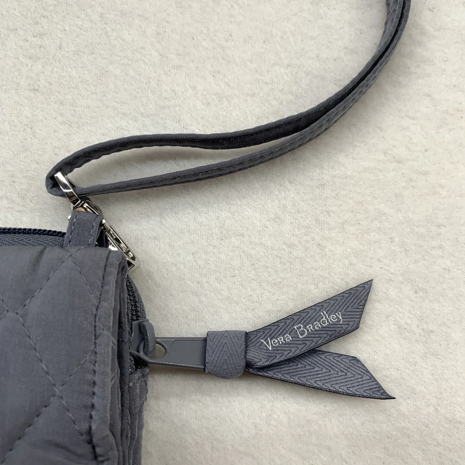 Vera Bradley Wallet Clutch Bag Purse Womens Small Gray Quilted - Image 4 of 4