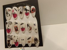 handmade halloween press on nails