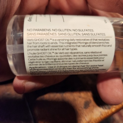 VERB GHOST OIL Smoothing Moringa Blend Weightless Hair Oil 2 fl oz Shine Serum - Picture 2 of 2