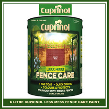 Cuprinol Fencecare Less Mess Shed  Fence Paint  6 L  One Coat  All Colours