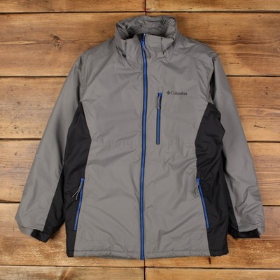 Columbia Mantel Jacke M Damen grau Polyester isoliert Full Zip Wandern Trail