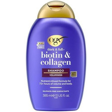 OGX Biotin and Collagen Volumising Hair Shampoo Sulfate Free Vitamin B7 385ml 14.00 per litre