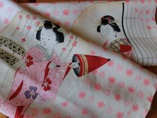 Boro Used Japanese Old Cloth Pure Silk Geisha Scraps Handmade Funny Pattern