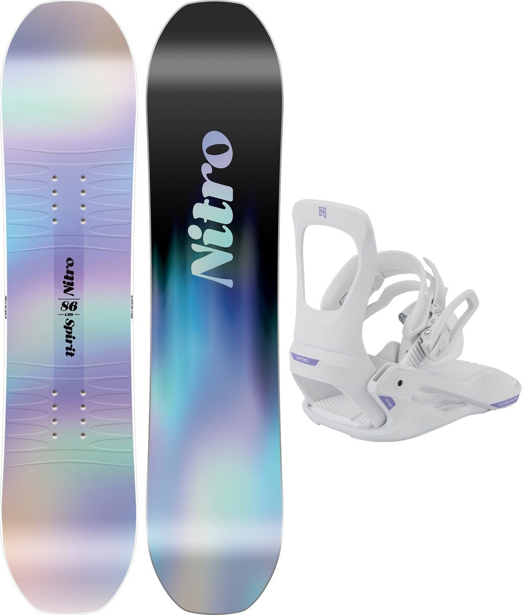 Nitro Spirit Girls Snowboard 86 cm with Charger Micro Bindings XS