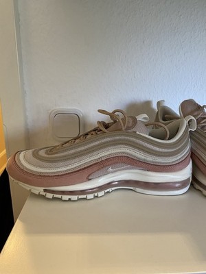 Nike Air Max 97 Herren Sneaker Beige Rosa Weiß EU 44 Atmungsaktiv Low Top