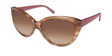 NEW ISAAC MIZRAHI 30209 SUNGLASSES 60-15-140 WOMENS CAT EYE BROWN TT FULL-RIM