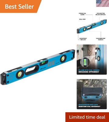 Pro 2 Foot Level 24 Inch with Rubber Grip and All Aluminum Construction - 2ft...