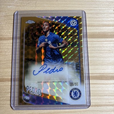JOAO PEDRO 2025-26 TOPPS CHROME UEFA GOLD GEOMETRIC AUTO /50 #CA-JP