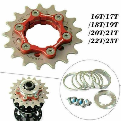 Fix Gear Single Speed Cog Fix auf Bike Hub Disc 16T 17T 18-23T + Spacer FOURIERS