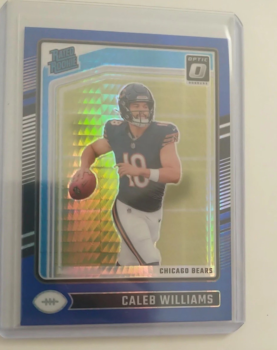 2024 Panini Donruss Optic Rated Rookie Caleb Williams #201 Blue Hyper Prizm (RC)
