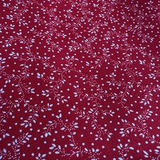 Fabric Cranston Print Works VIP Red With White Leaves Vines 45 x74