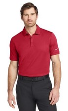 Nike Dri Fit Polo Men's w/Swoosh Logo on Sleeve NWT Red