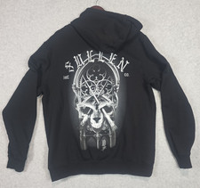 Sullen Art Co "Together We Rise" Skull Graphic Hoodie Black Large