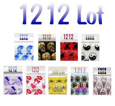 #ad 100 1212 LOT APPLE MINI ZIP BAGGIES SKULLS STAY HIGH 8 BALL 4:20 HEAVY D .5x.5quot; $9.80