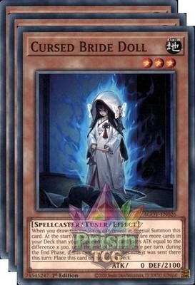 X3 Playset 1st Ed Cursed Bride Doll AGOV-EN026 Yugioh