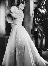 Ziemann Sonja actress dancer singer full body shot in a white dres- Old Photo
